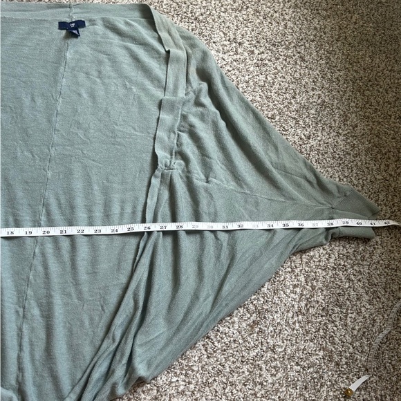 GAP Factory Green Cardigan Sweater Batwing Slouchy Oversized Fit XS Small Casual - Picture 6 of 7